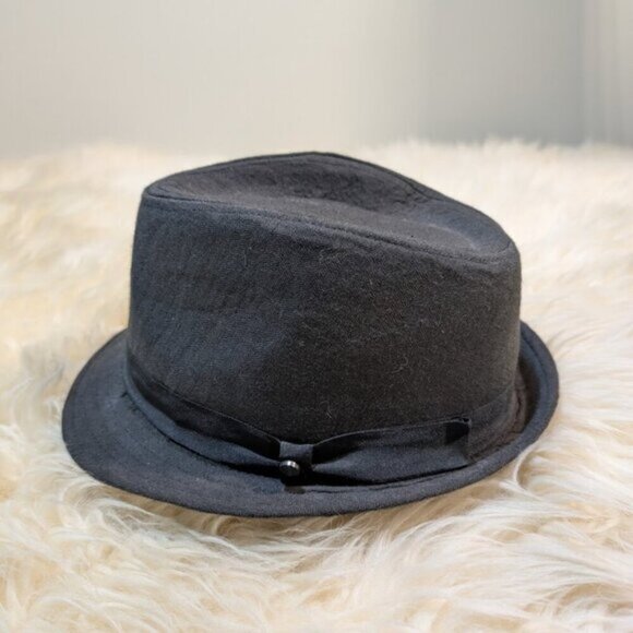 Stetson Grey and Black Fedora Hat Size Large - Picture 3 of 8